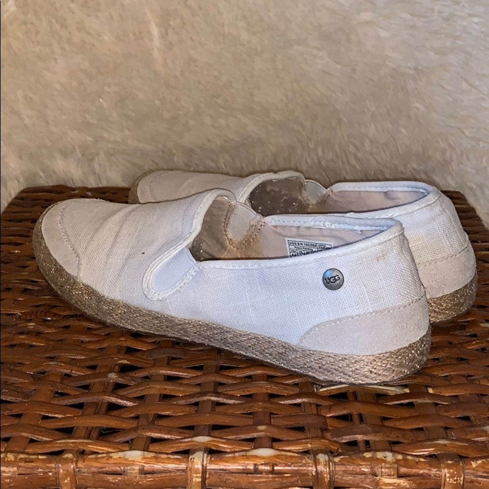 Ugg Delizah Canvas Sneakers Slip-ones 6.5 White